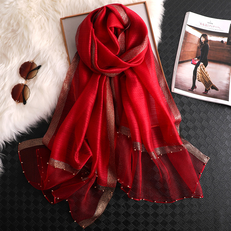 Silk Scarf Square - 2024 Luxury 100% Silk Shawl Scarf