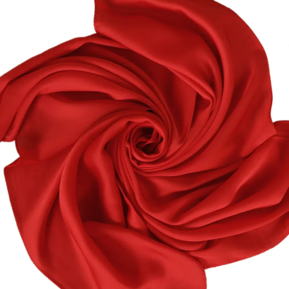 Satin Scarf Women 70cm Solid C - Silk Scarf Square ulasan dan harga