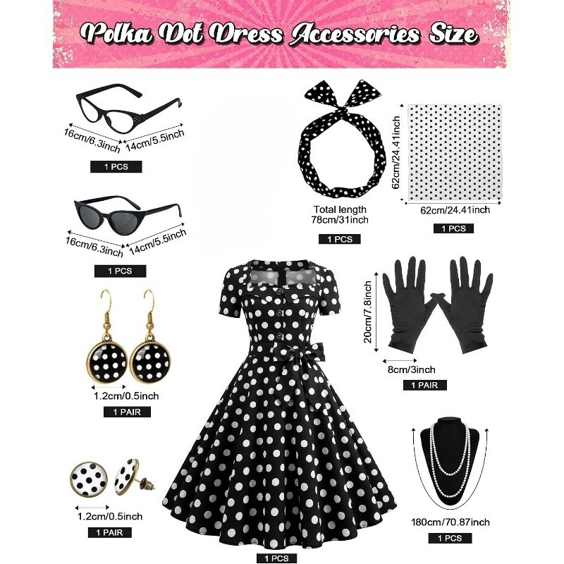 1950s Elegant Vintage Dresses  - Women'S Accessories In The 1950S ulasan dan harga