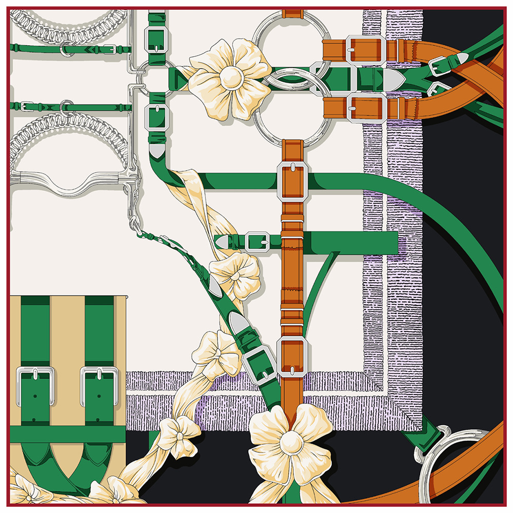 90cm New Design Belt Twill Sil - Silk Scarf Square ulasan dan harga