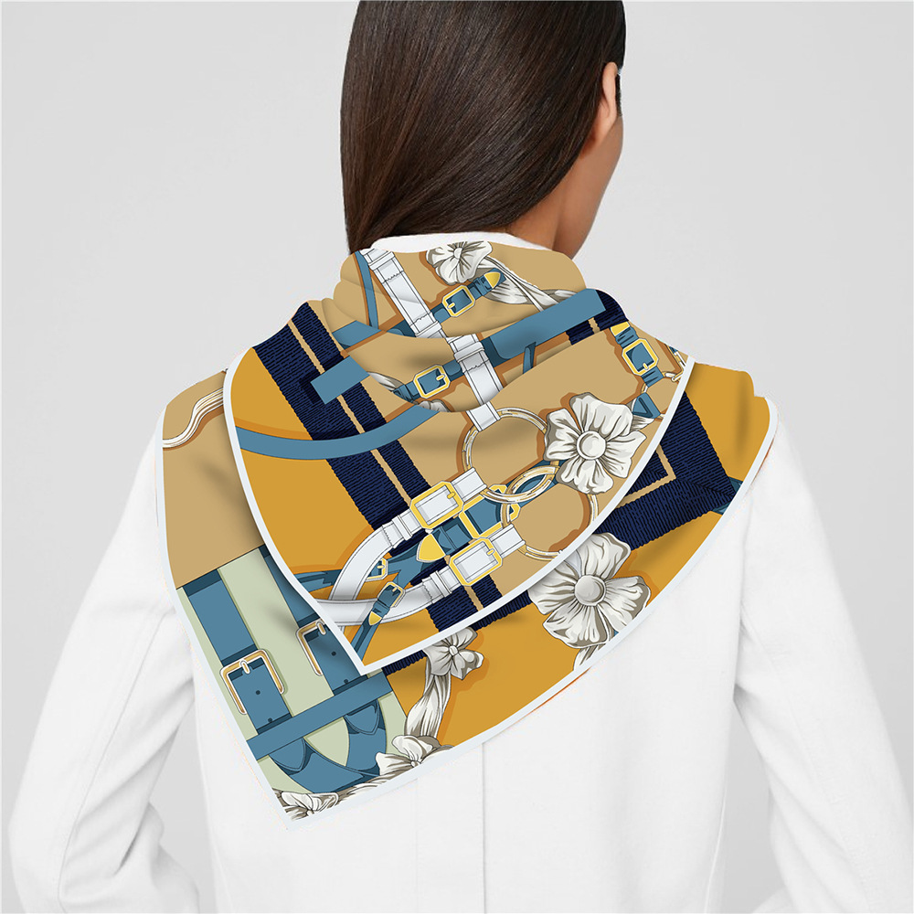90cm New Design Belt Twill Sil - Silk Scarf Square ulasan dan harga