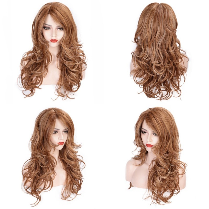 Woman Fluffy Big Wave Long Hai - Women'S Accessories Clothing ulasan dan harga