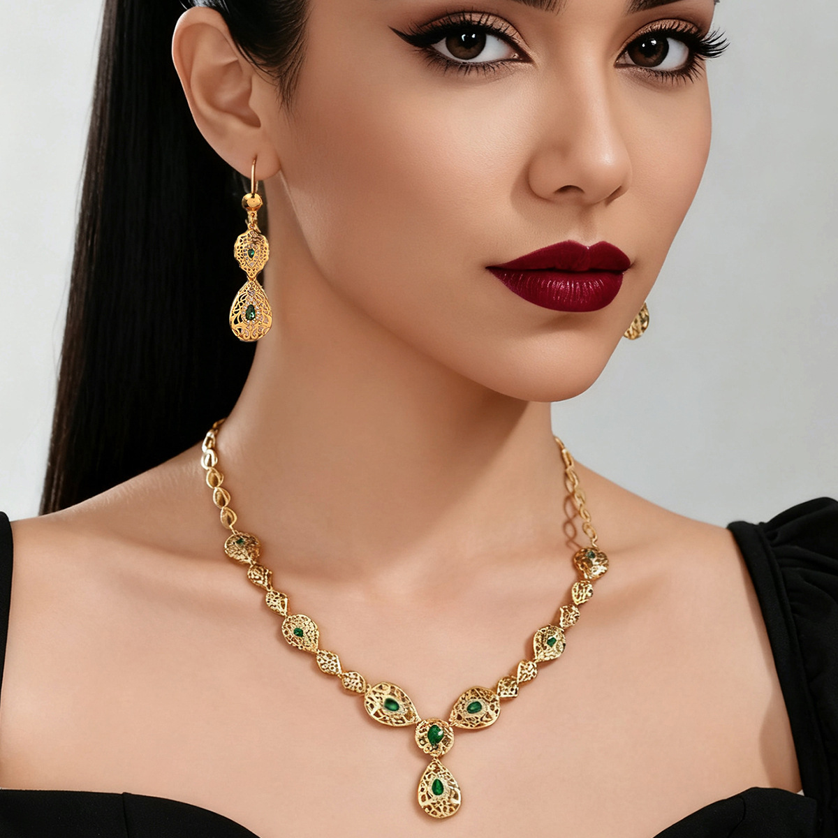 9999 Gold Drip Set - Middle Ea - Women Accessories Dubai ulasan dan harga
