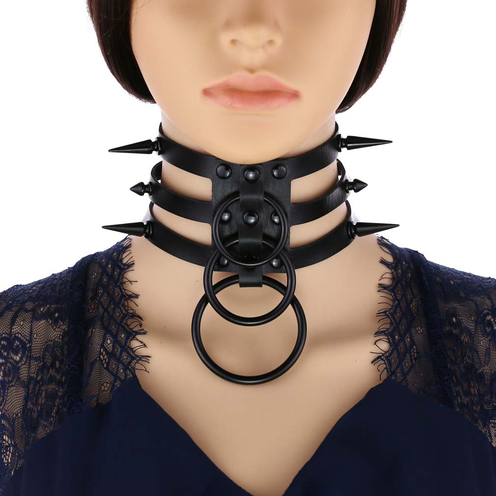 Fashion Women Men Black Rivet  - Women'S Emo Accessories ulasan dan harga