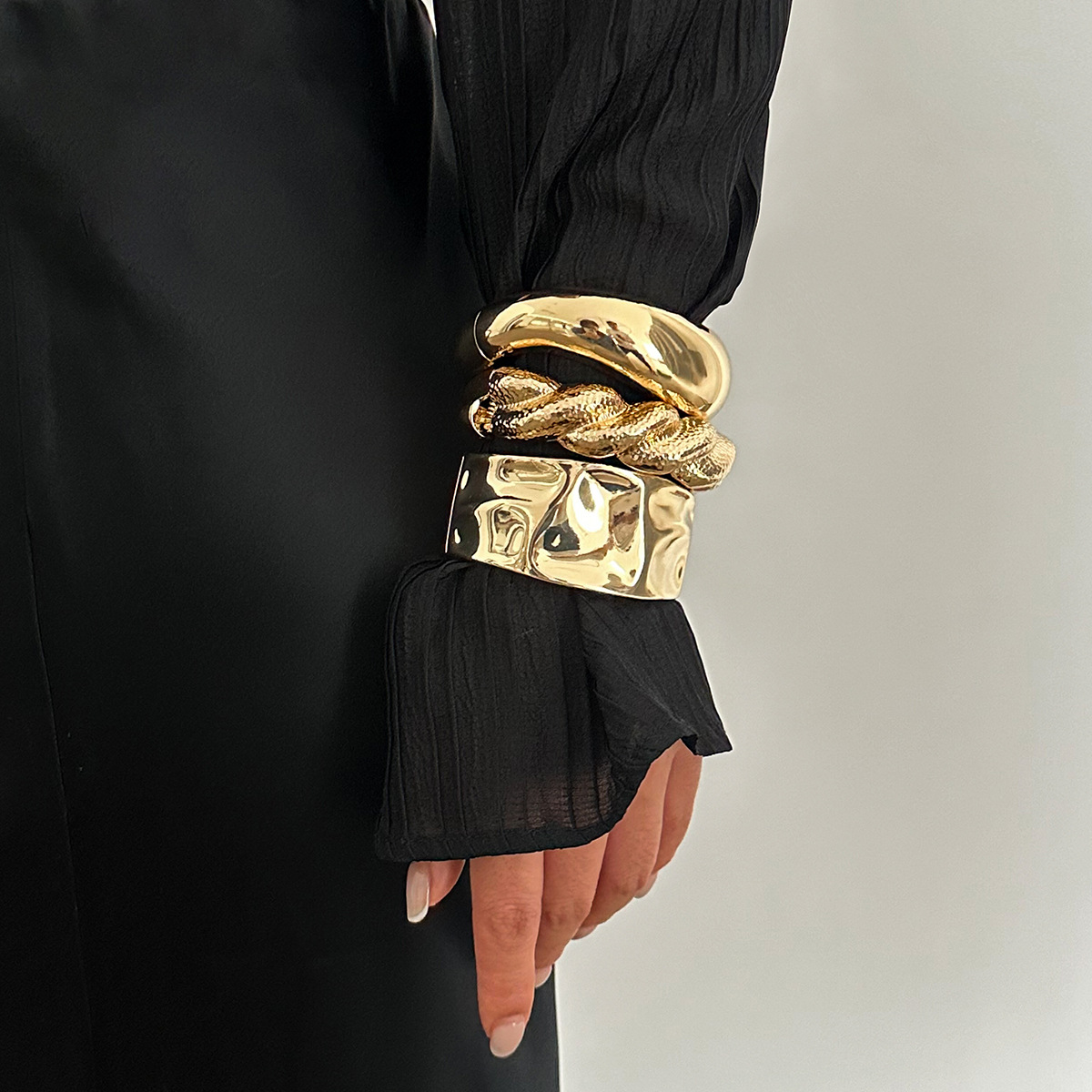 Vintage Gold Color Hip Hop Met - Women'S Emo Accessories ulasan dan harga