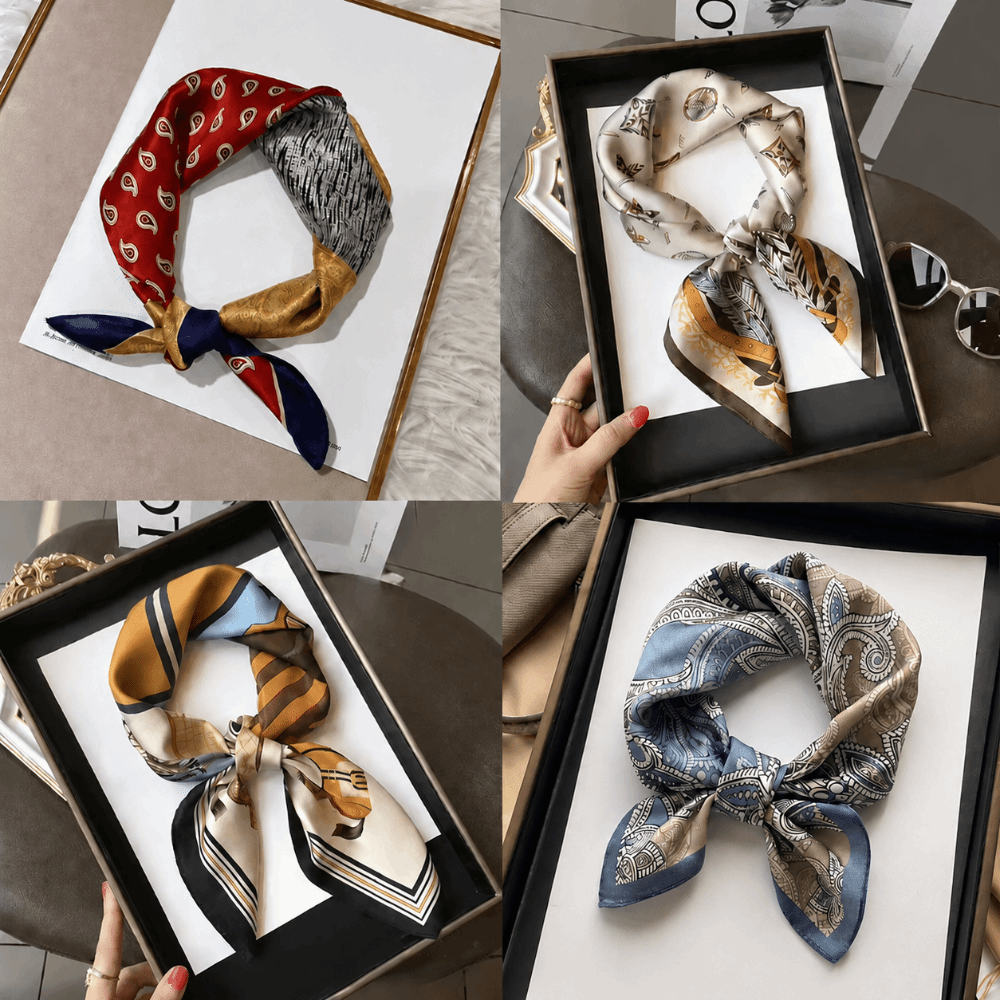 Silk Material Silk Square Scar - Silk Scarf Square ulasan dan harga