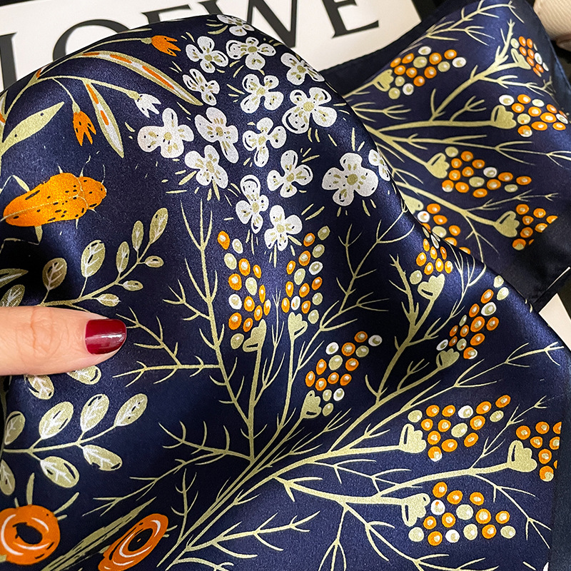 2026 Fashion 100% Real Silk Sq - Silk Scarf Square ulasan dan harga