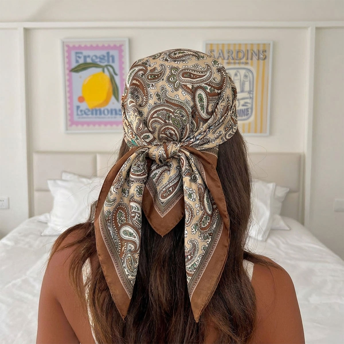 New Design Fashion Square Silk - Silk Scarf Square ulasan dan harga