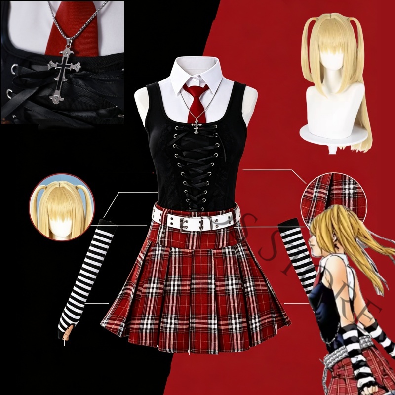 Anime Misa Amane Misamisa Cosp - Women'S Red Accessories ulasan dan harga