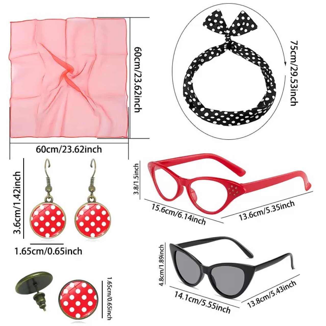 1950s Retro Hippie Party Women - Women'S Accessories In The 1950S ulasan dan harga