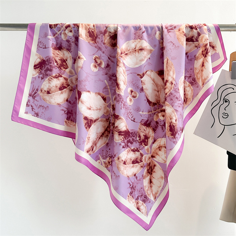 Retro 90cm Printed Large Squar - Silk Scarf Square ulasan dan harga