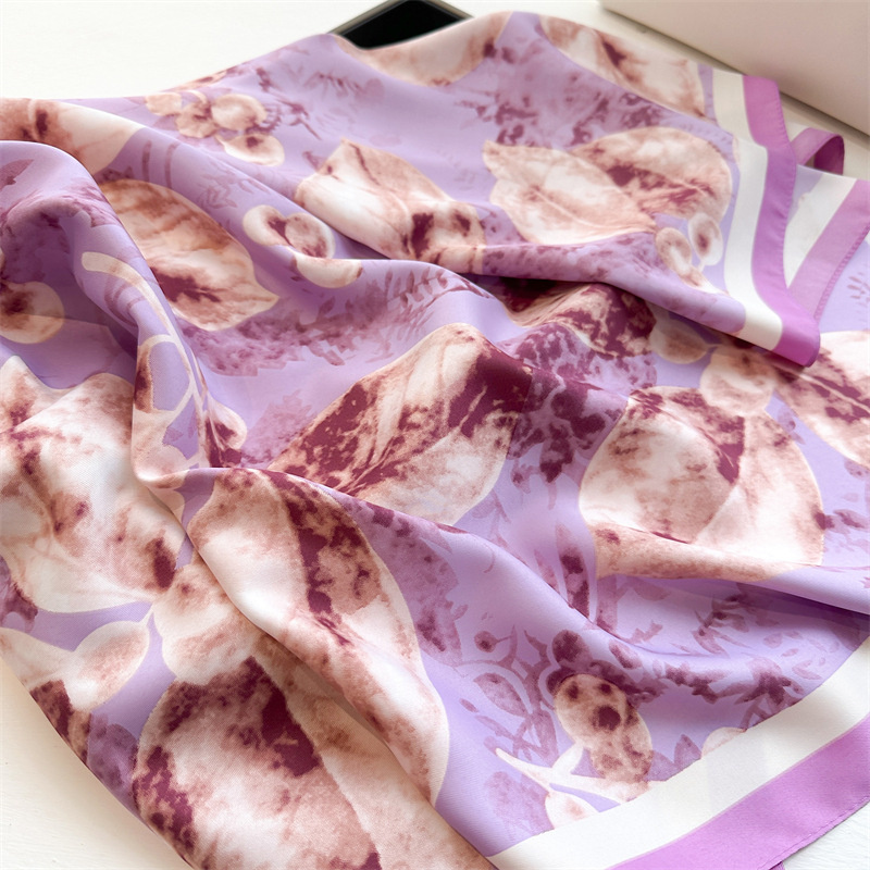 Retro 90cm Printed Large Squar - Silk Scarf Square ulasan dan harga