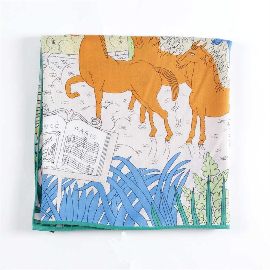 POBING Silk Cashmere Scarf Wom - Silk Scarf Square ulasan dan harga